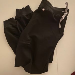 Figs Zamora Jogger Scrub Pants Black L Petite